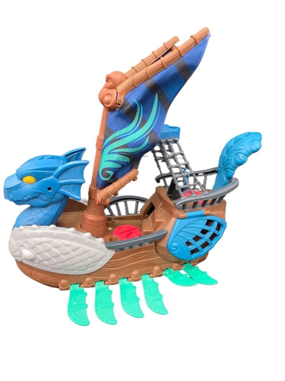 Fisher-Price Imaginext DRAGON SERPENT Rolling Pirate Viking Ship - Pre-Owned